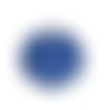 1 pendentif - sequin rond émaillé bleu roi - cuivre - r839
