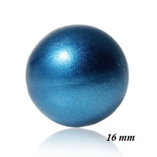 1 boule bola musical de grossesse - grelot mexicain - 16 mm - bleu nacré - r842