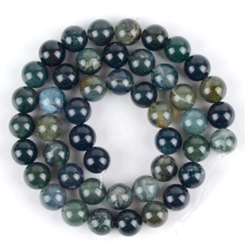 Perle ronde agate - lot de 10 - 6 mm - p1128