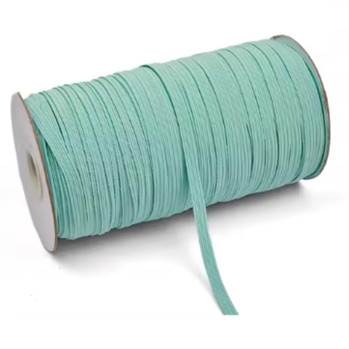 Ruban élastique plat - vert tendre - 6 mm
