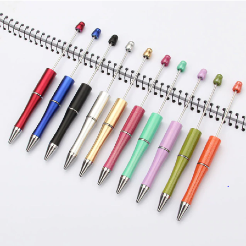 Kit de stylo à perles en bois coloré imprimé léopard - Kit de fabrication  de stylos à perles en vrac pour adultes - Fournitures scolaires - Ensemble