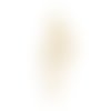 1 breloque pendentif aile - email blanc nacré - métal doré r202
