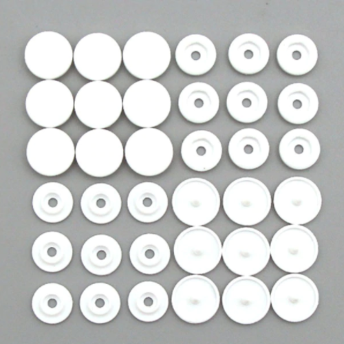 1 lot de 10 boutons pressions type kam - blanc