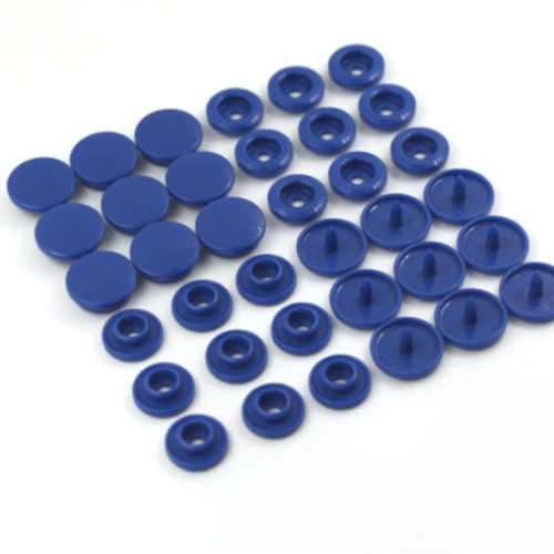 1 lot de 10 boutons pressions type kam - bleu navy