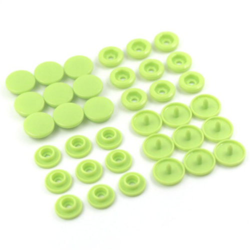1 lot de 10 boutons pressions type kam - vert anis