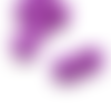 1 pendentif - breloque pompon fleurs - violet - r8412