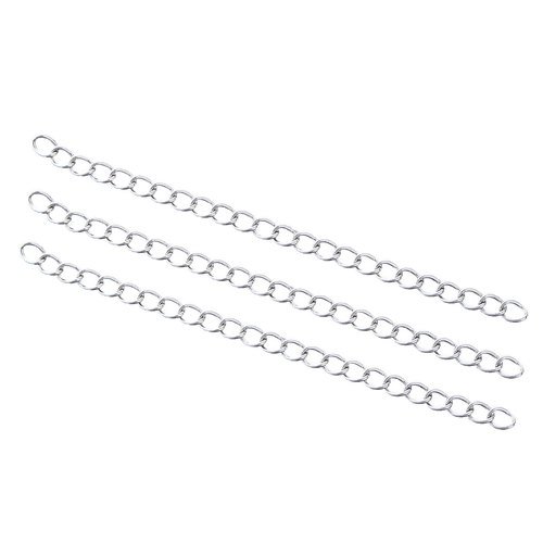 Lot de 10 chaînettes - chaines d'extension  en acier inoxydable - r219
