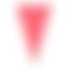 1 pendentif - sequin triangle émaillé rose vif - laiton r951