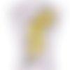 1 appliqué guipure - fleurs jaunes - dentelle fine - apc-38