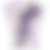 1 appliqué guipure - fleurs violet - dentelle fine - apc-38