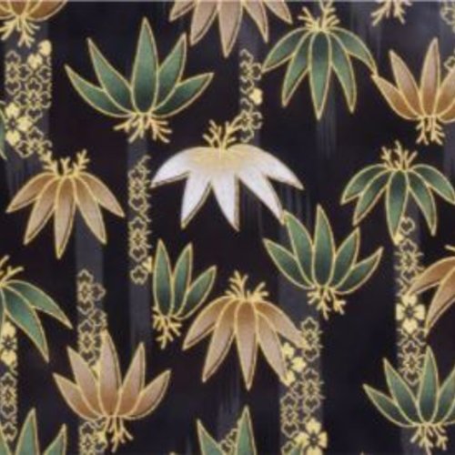Coupon de tissu fantaisie - japonais - bambou
