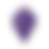 1 pendentif - sequin pétale de fleurs émaillé violet - laiton r574