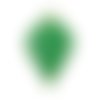 1 pendentif - sequin pétale de fleurs émaillé vert - laiton r568