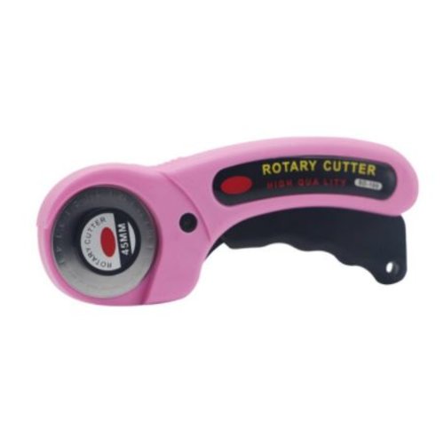 1 cutter rotatif couture  patchwork - lame 45 mm - rose