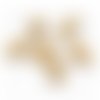 1 breloque - connecteur cauris véritable coquillage - beige filigrane doré - p047