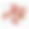 1 breloque - connecteur cauris véritable coquillage - rose filigrane doré - p045