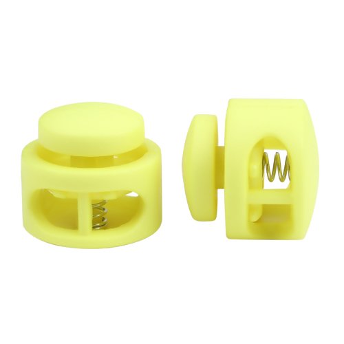 1 stop cordon rond - 18 mm -  jaune vif - r584