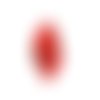 1 pendentif forme goutte d'eau x 3 - simili cuir - rouge pailleté et uni - r778