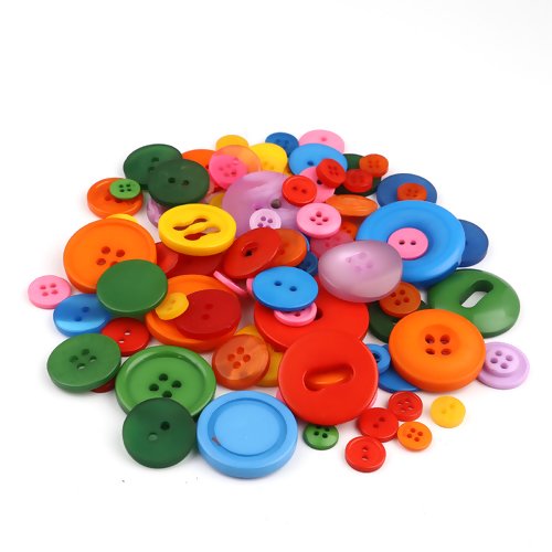 Lot de 650 boutons ronds en acrylique - multicolore