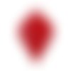 1 pendentif - sequin pétale de fleurs émaillé rouge - laiton r567