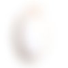 1 pendentif - sequin ovale - émaillé blanc - r210