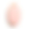1 pendentif - sequin ovale - émaillé rose - r211
