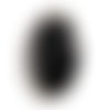1 pendentif - sequin ovale - émaillé noir - r209