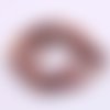 1 chapelet perles heishi - rondelles en pâte polymère - 6 mm - tons marron, noir, jaune - r680