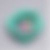 1 chapelet perles heishi - rondelles en pâte polymère - 6 mm - vert marbré - r750