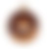 1 breloque pendentif - donuts - emaillé - couleur doré