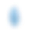 1 pendentif forme goutte d'eau x 3 - simili cuir - bleu pailleté et uni - r785