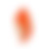 1 pendentif forme goutte d'eau x 3 - simili cuir - orange pailleté et uni - r784