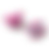 1 fermoir coeur magnétique  - violet - r791