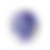 1 perle en verre tensha bleu saphir - "style européen " - fleurs sakura - 14 mm - p2629
