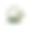 1 breloque pendentif asie - grue - paysage - emaillé vert