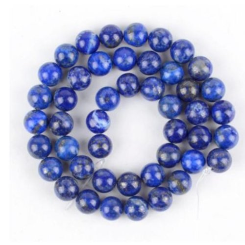 Lot de 10 perles rondes lapis lazuli - p1176