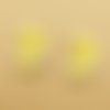 1 breloque pendentif souris jaune - strass - emaillé