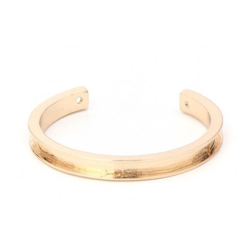 1 bracelet manchette - jonc - 5.5 mm - doré - r565