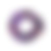 20 perles hématites - perle double trou - violet - p245