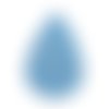 1 pendentif forme feuille - simili cuir - motif pailleté bleu - r486