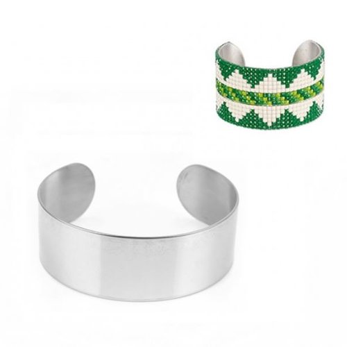 1 bracelet manchette - acier inoxydable 304 - r963