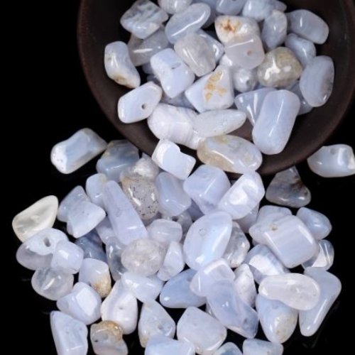 30 perles chips agate violette  - parme - p801