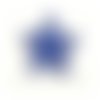 1 pendentif estampe moulin à vent - fleurs - filigrane - laser cut - bleu roi