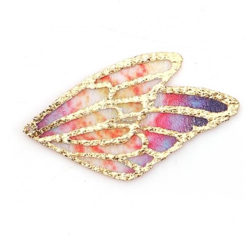 1 pendentif aile de papillon - multicolore - r257