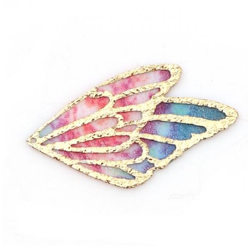 1 pendentif aile de papillon - multicolore - r258