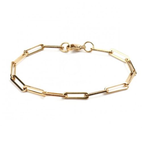 1 bracelet maille ovale - acier inoxydable 304 - 18 cm - r049