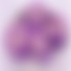 1 pendentif breloque en résine - princesse - sirène - violet et parme