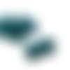 1 pendentif - breloque pompon fleurs - vert - r8417