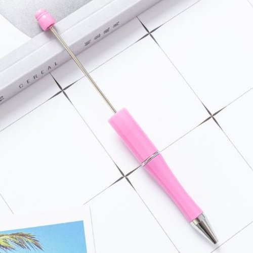 1 stylo à bille personnalisable avec des perles - rose