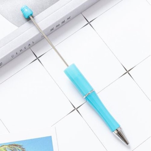 1 stylo à bille personnalisable avec des perles - bleu